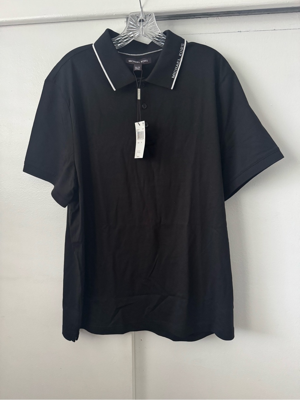 Michael Kors Black Polo with White Contrast Collar
